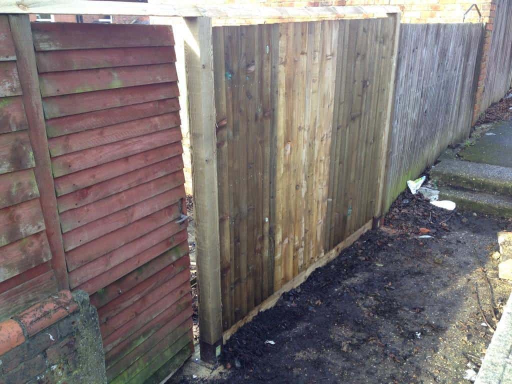 closed board fence built