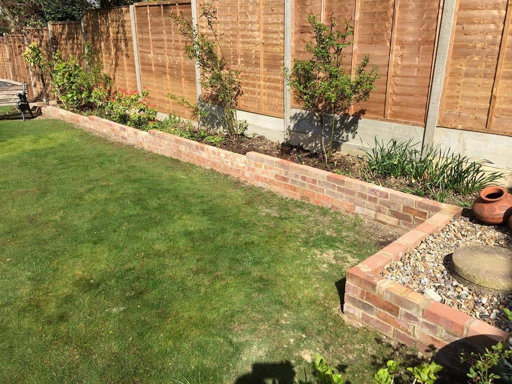 garden brick border done