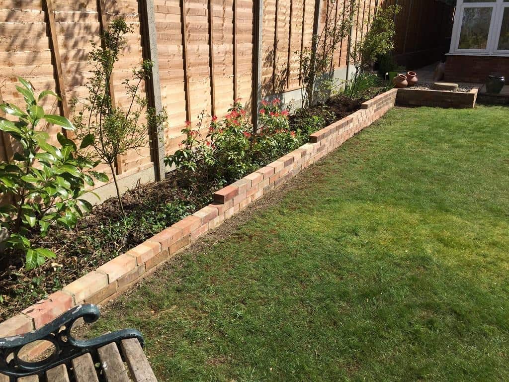 garden brick border done