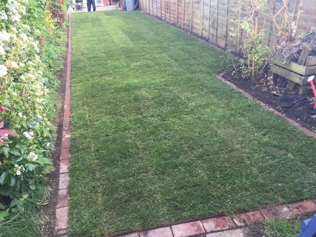 Lawn Edging and new turf Done