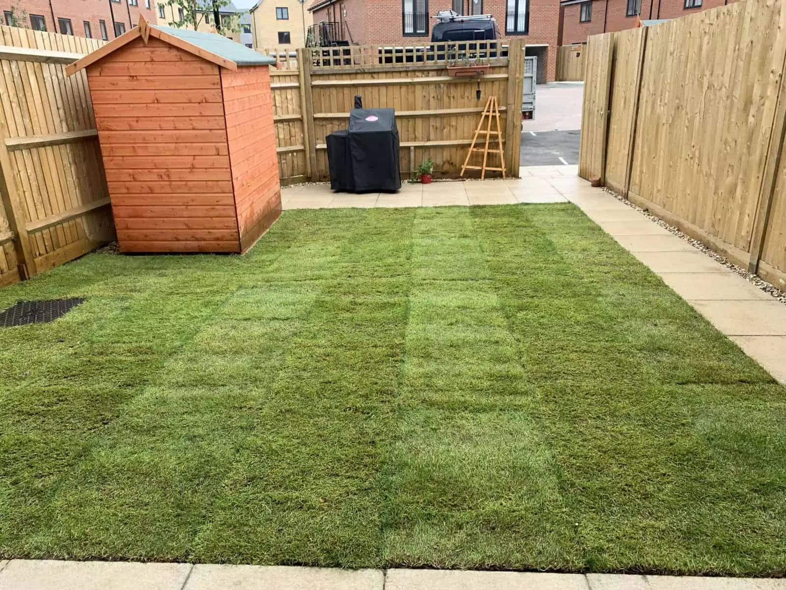 Turfing job – small garden in Reading